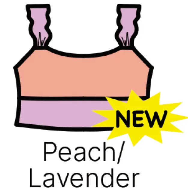 [DT010(Peach/Lavender,XL)] DT010 Adult (XL, Peach/Lavender)