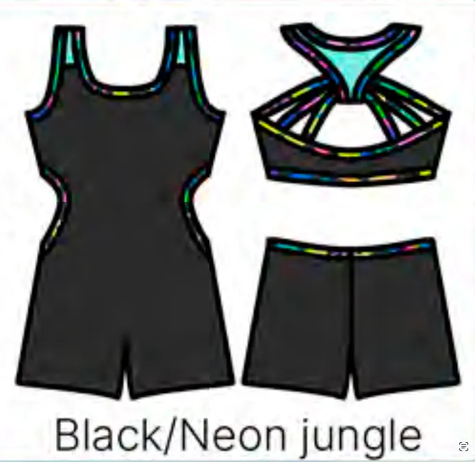 [DL016(Black/Neon jungle,12-14)] DL016 Girl (12-14)